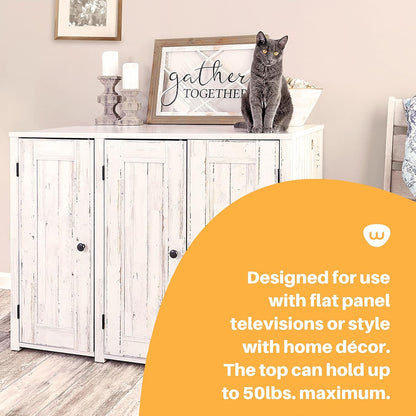 Whisker Litter-Robot Hidden Cat Litter Box Furniture Credenza