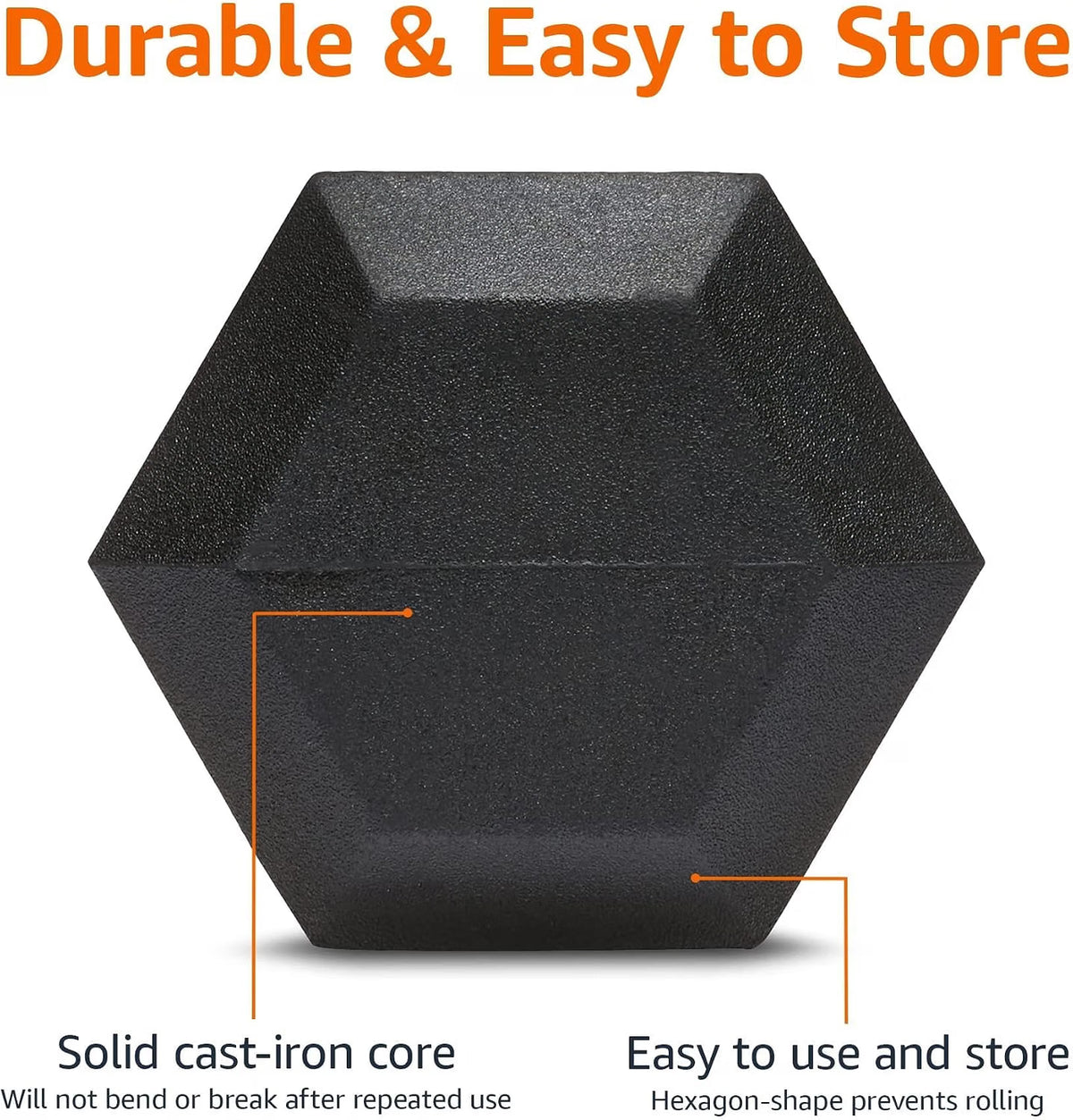(New) Rubber Hex Dumbbell Hand Weight 45lb