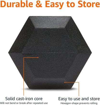 (New) Rubber Hex Dumbbell Hand Weight 45lb