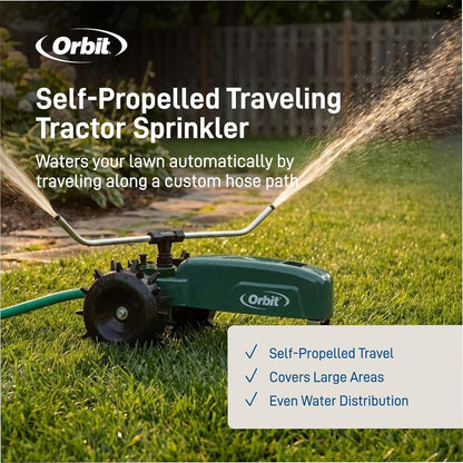 (New) Orbit Traveling Tractor Water Sprinkler