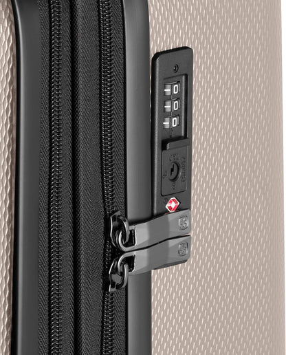 (New) SwissGear 7272 Energie Expandable Hardside Luggage with Spinner Wheels and TSA Lock, Light Gold, 3-Piece Set (19/24/27)