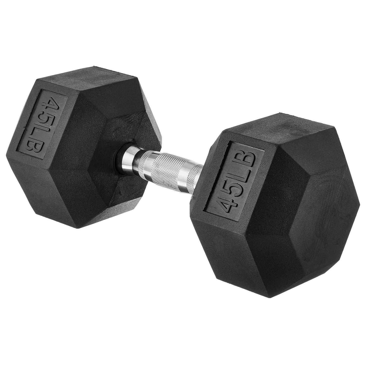 (New) Rubber Hex Dumbbell Hand Weight 45lb