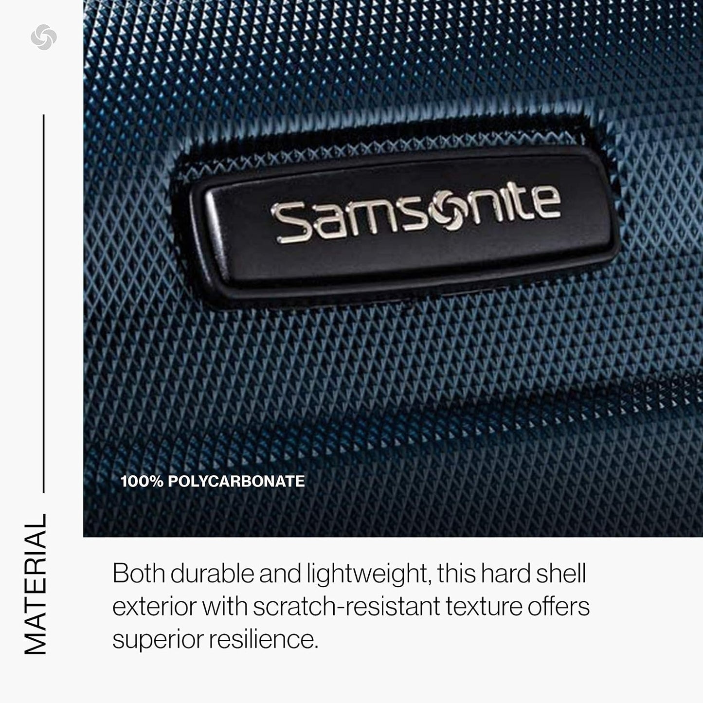(New) Samsonite Omni PC Hardside Expandable Luggage with Spinner Wheels, Teal, Checked-Large 28-Inch