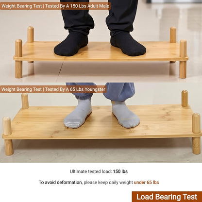 4‑Tier Expandable Freestanding Bamboo Bookshelf