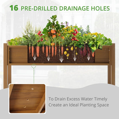 (New) LUE BONA Elevated Teak Raised Garden Bed