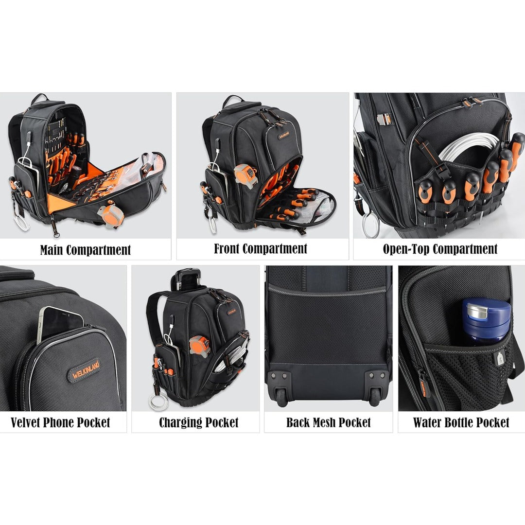 (New) WELKINLAND Rolling Tool backpack