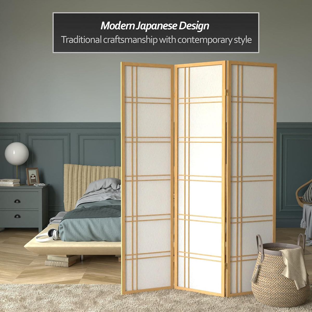 Tall Double Cross Shoji Screen