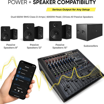 (New) BOWENS PRO 6000W 11-Channel Powered Mixer