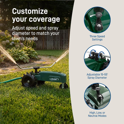 (New) Orbit Traveling Tractor Water Sprinkler