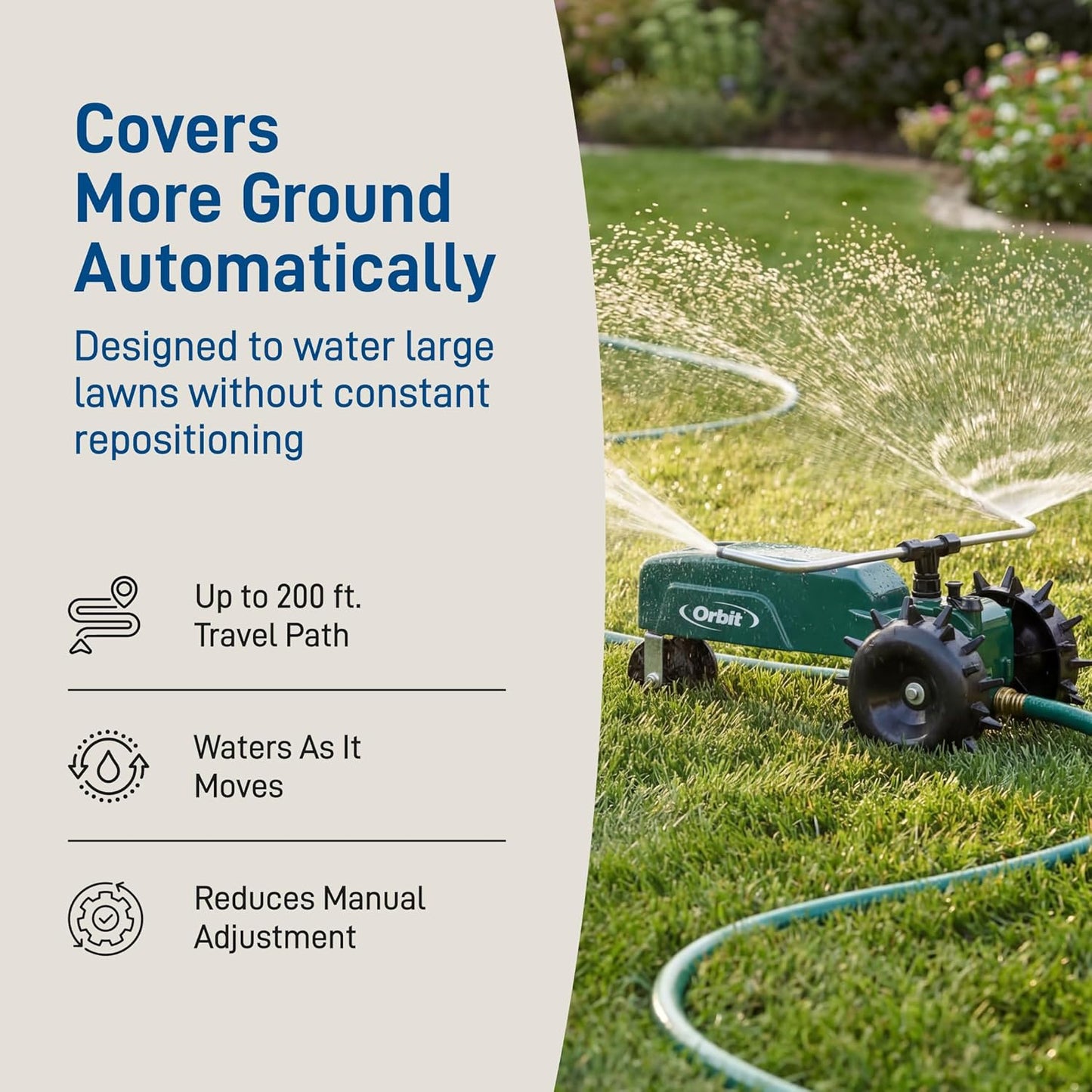 (New) Orbit Traveling Tractor Water Sprinkler