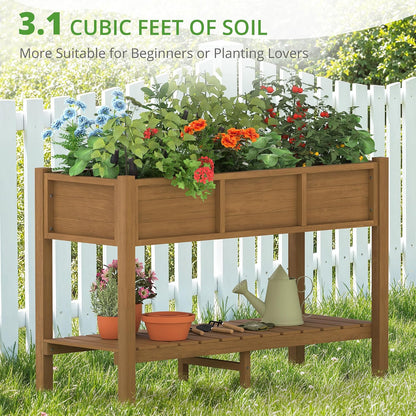 (New) LUE BONA Elevated Teak Raised Garden Bed