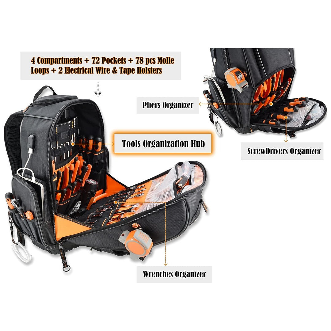 (New) WELKINLAND Rolling Tool backpack