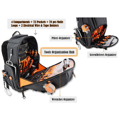 (New) WELKINLAND Rolling Tool backpack