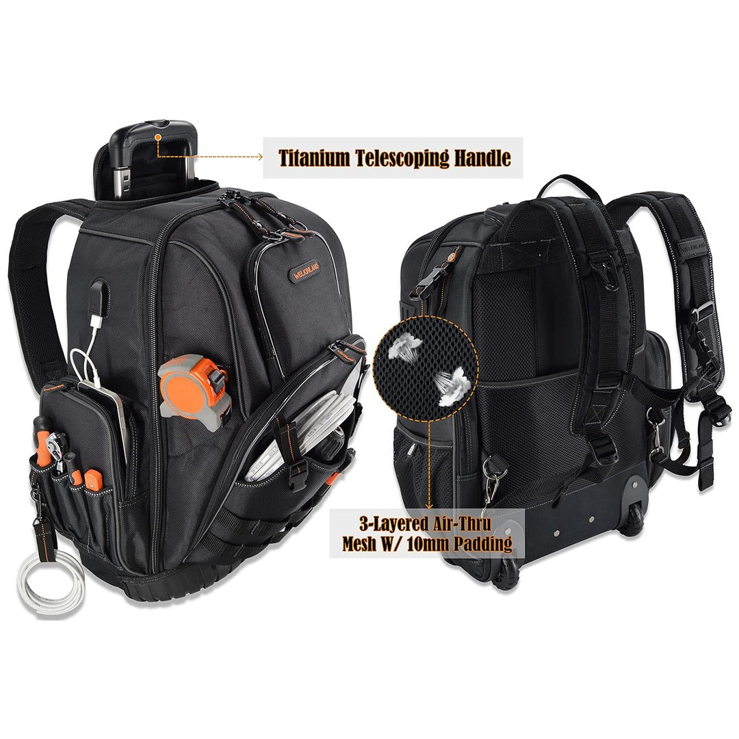(New) WELKINLAND Rolling Tool backpack