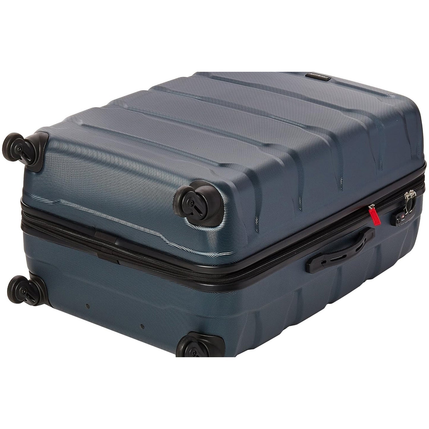 (New) Samsonite Omni PC Hardside Expandable Luggage with Spinner Wheels, Teal, Checked-Large 28-Inch