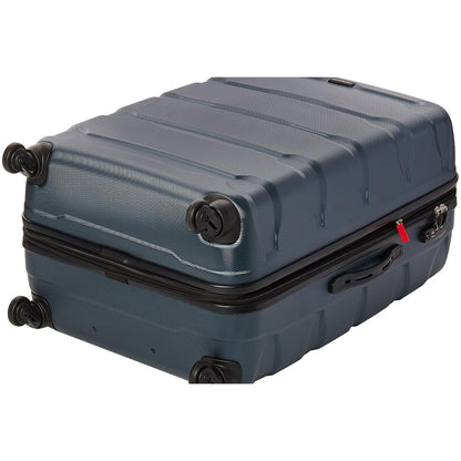 (New) Samsonite Omni PC Hardside Expandable Luggage with Spinner Wheels, Teal, Checked-Large 28-Inch