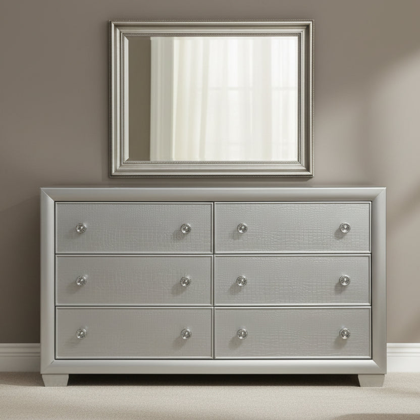Celestial Finish Wooden 6-drawer Dresser