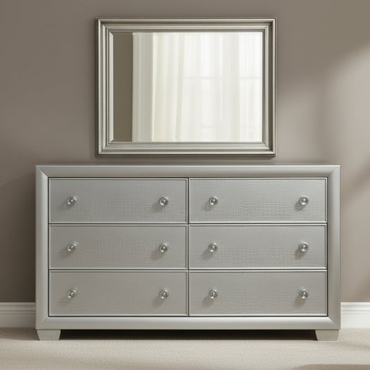 Celestial Finish Wooden 6-drawer Dresser