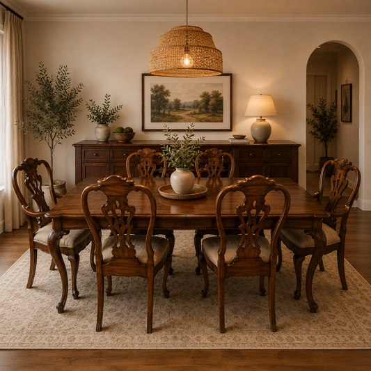 Hickory White Dining Room Table
