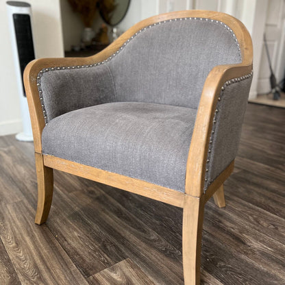 Engineer Barrel Accent Chair