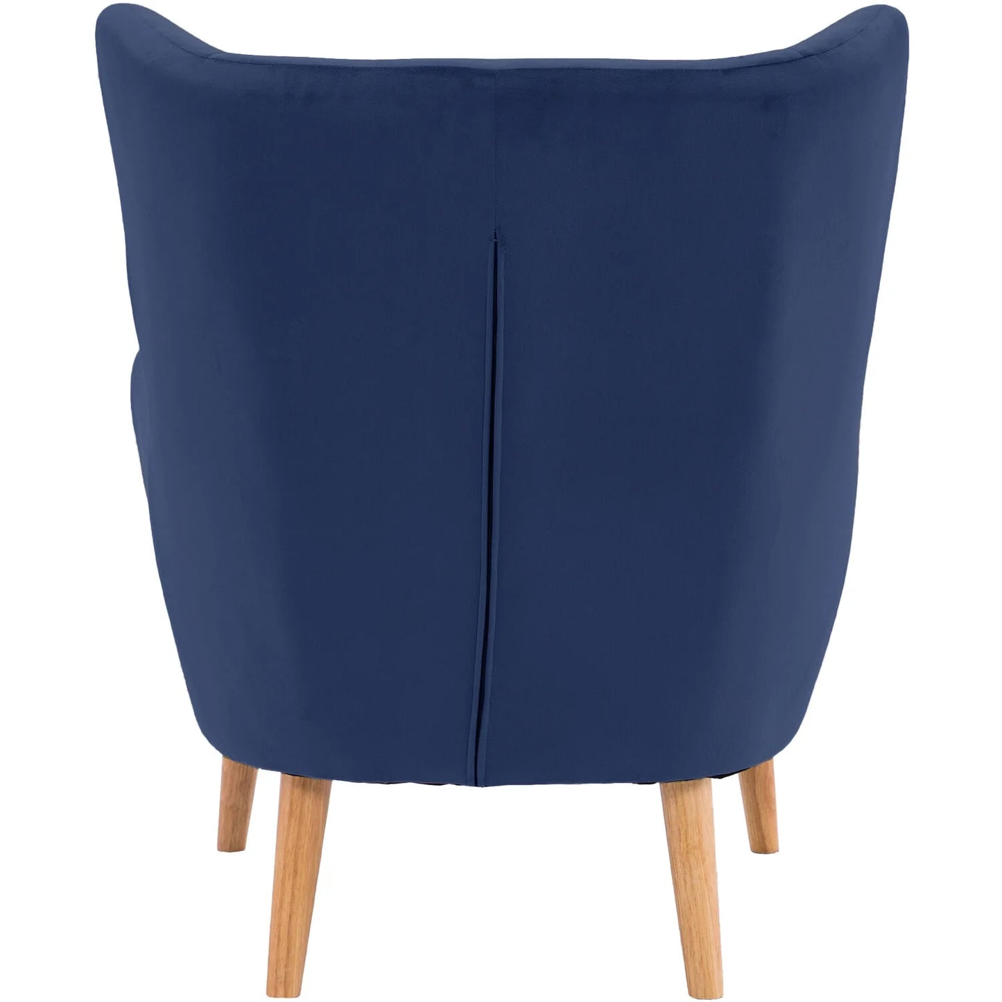 Velvet Wingback Accent Chair (Blue)