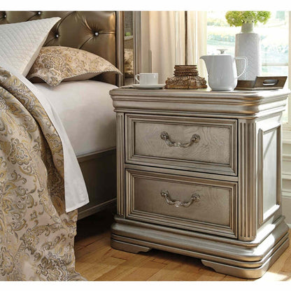 (New) Birlanny Two Drawer Night Stand