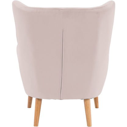 Velvet Wingback Accent Chair (White)