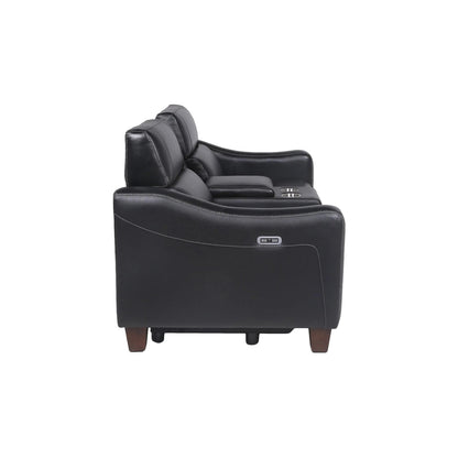 Giorno Leather Power Loveseat