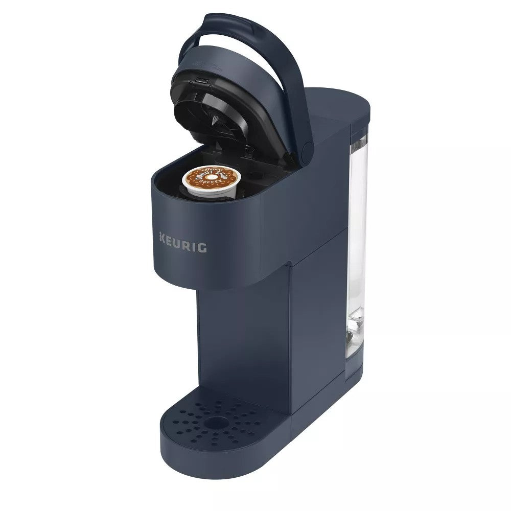 (New) Keurig K-Mini Go Single-Serve K-Cup Pod Coffee Maker Navy: Compact Electric Brewer, 12 oz Capacity, Plastic, Blue