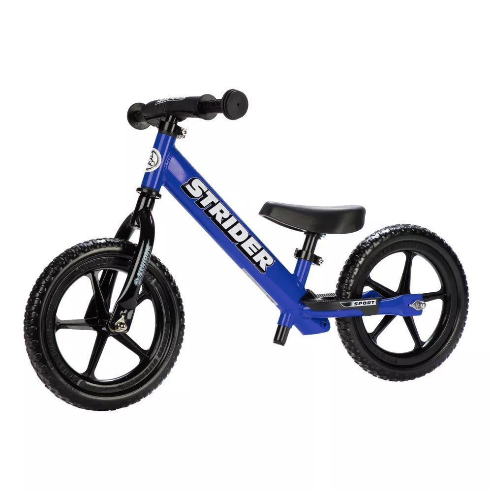 (New) Strider Sport 12" Kids' Balance Bike - Blue: Adjustable Handlebar & Seat, Steel Frame
