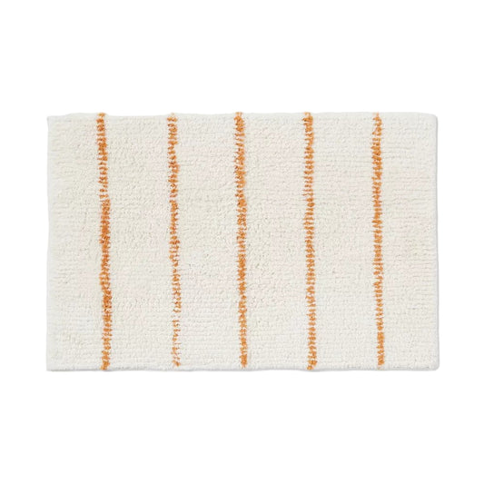 Modern Tufted Stripe Bath Rug Yellow/Cream - Threshold™