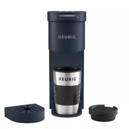 (New) Keurig K-Mini Go Single-Serve K-Cup Pod Coffee Maker Navy: Compact Electric Brewer, 12 oz Capacity, Plastic, Blue