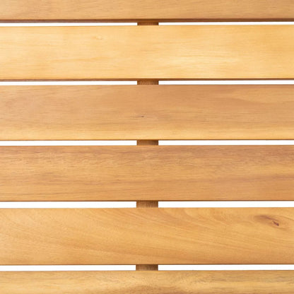 Acacia Wood Slat Panel Coffee Table