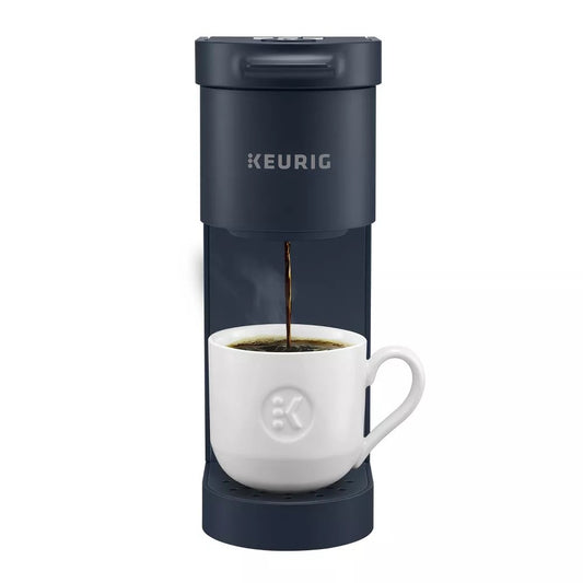 (New) Keurig K-Mini Go Single-Serve K-Cup Pod Coffee Maker Navy: Compact Electric Brewer, 12 oz Capacity, Plastic, Blue