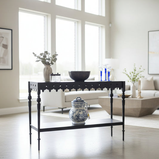 Black Steel Console Table