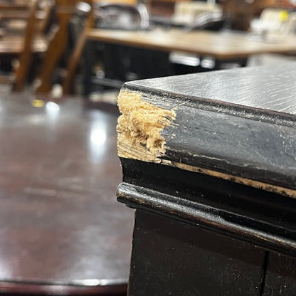 Six Drawers Dresser in Wire Brushed Antique Black Finish