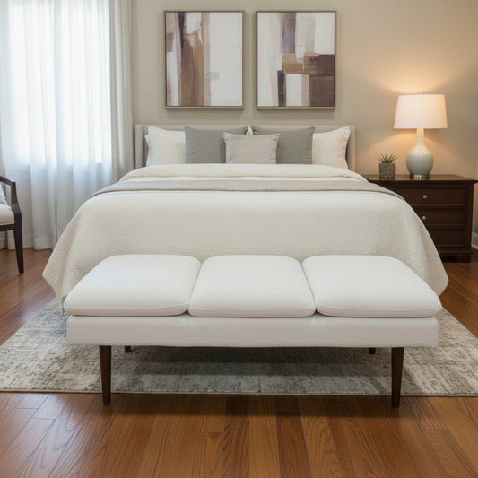 Mid-century Modern Upholstered Bench