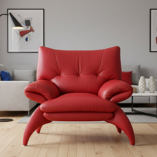 Modern Red Leather Chair