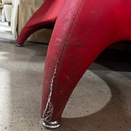 Modern Red Leather Sofa