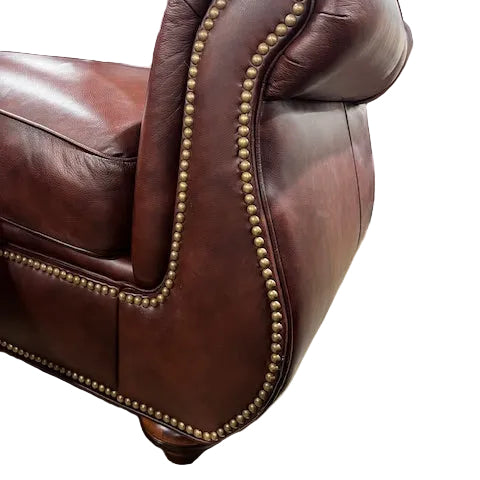 Vintage Leather Wingback Club Chair