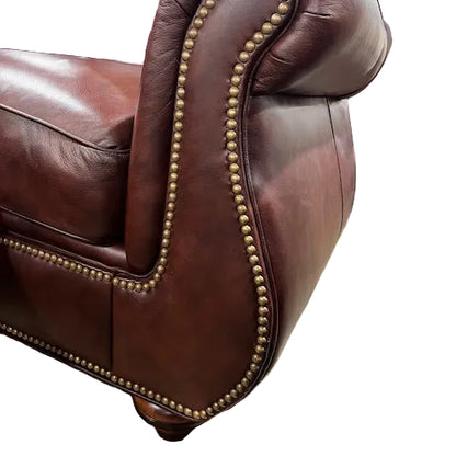 Vintage Leather Wingback Club Chair