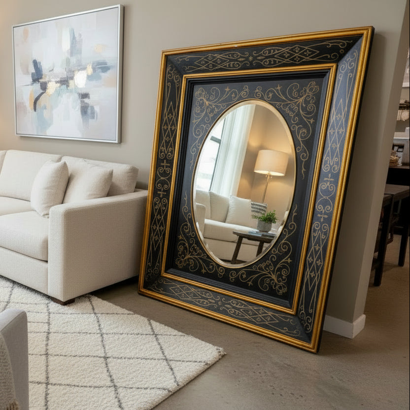 Antique Napoleon III Style Wall Mirror
