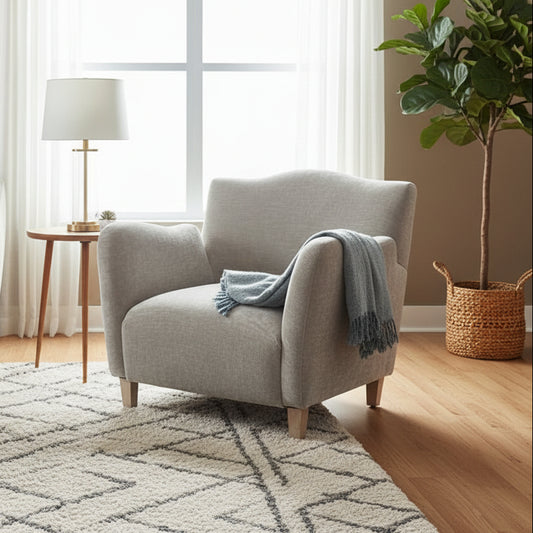 Wing Arm Accent Chair Velvet