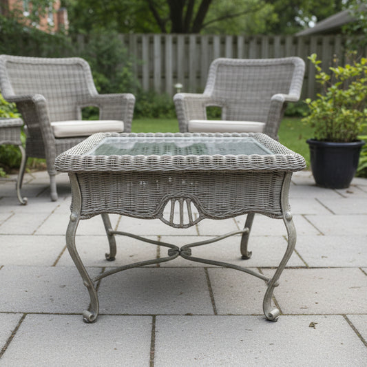 Wicker-style Side Table