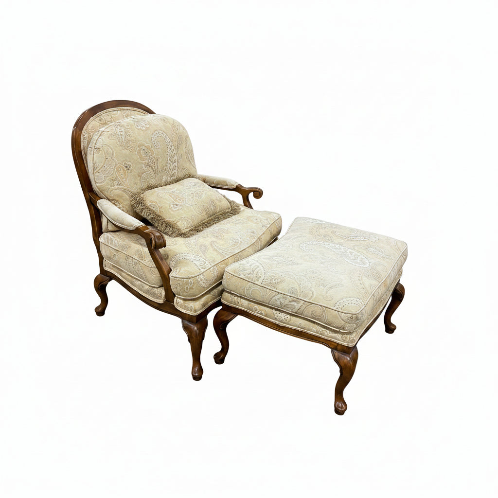 Yellow Chair w/ Ottoman