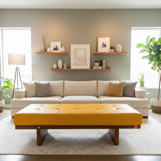 Yellow Leather Daybed