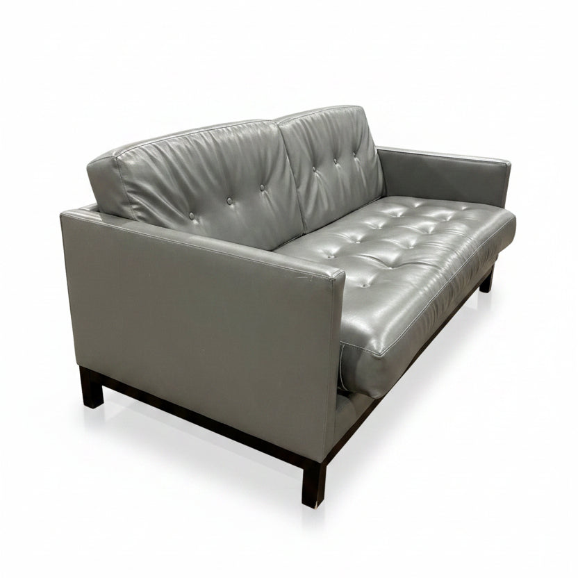 Gray Leather Sofa