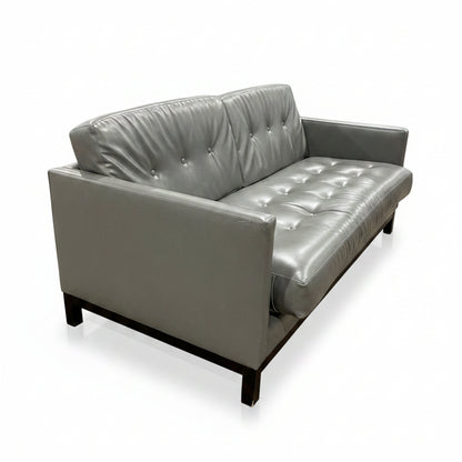 Gray Leather Sofa