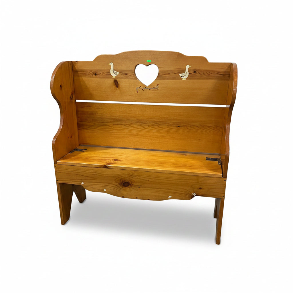 Handmade Country-Style Wooden Storage Bench