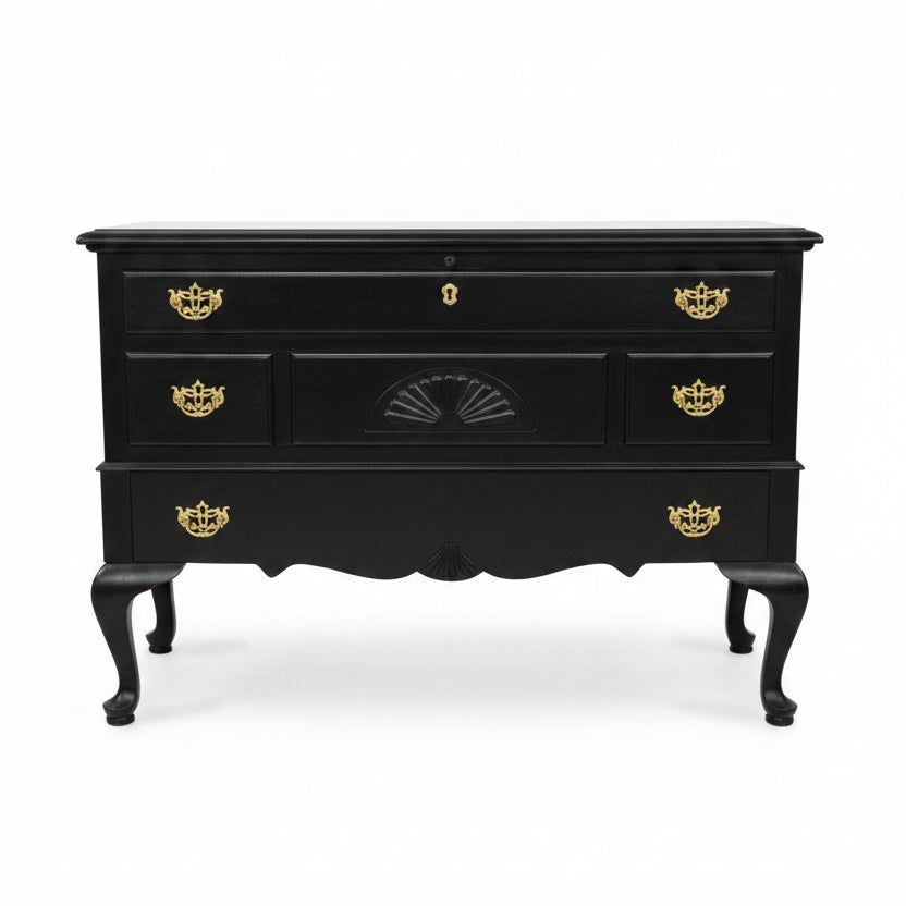 Black Wooden Chest